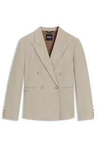 Regular-fit blazer virgin-wool twill