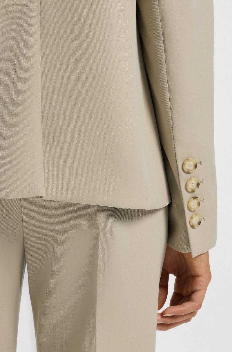 Regular-fit blazer virgin-wool twill