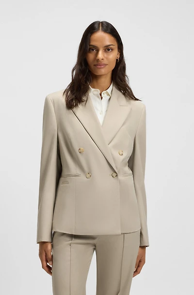Regular-fit blazer virgin-wool twill