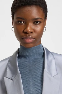 Relaxed-fit blazer sateen