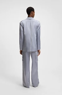 Relaxed-fit blazer sateen