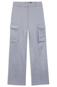 Regular-fit trousers sateen
