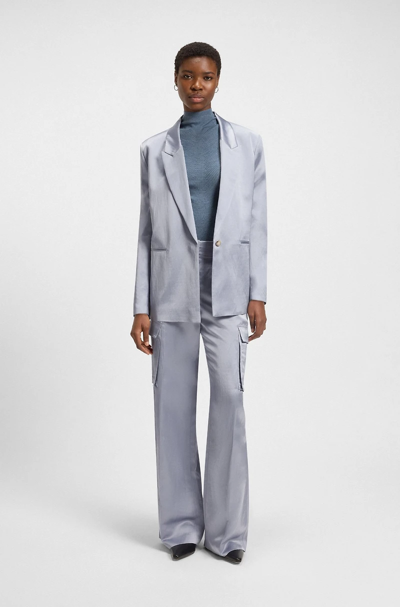 Regular-fit trousers sateen