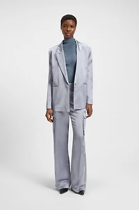 Regular-fit trousers sateen