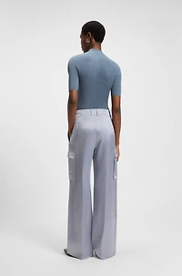 Regular-fit trousers sateen