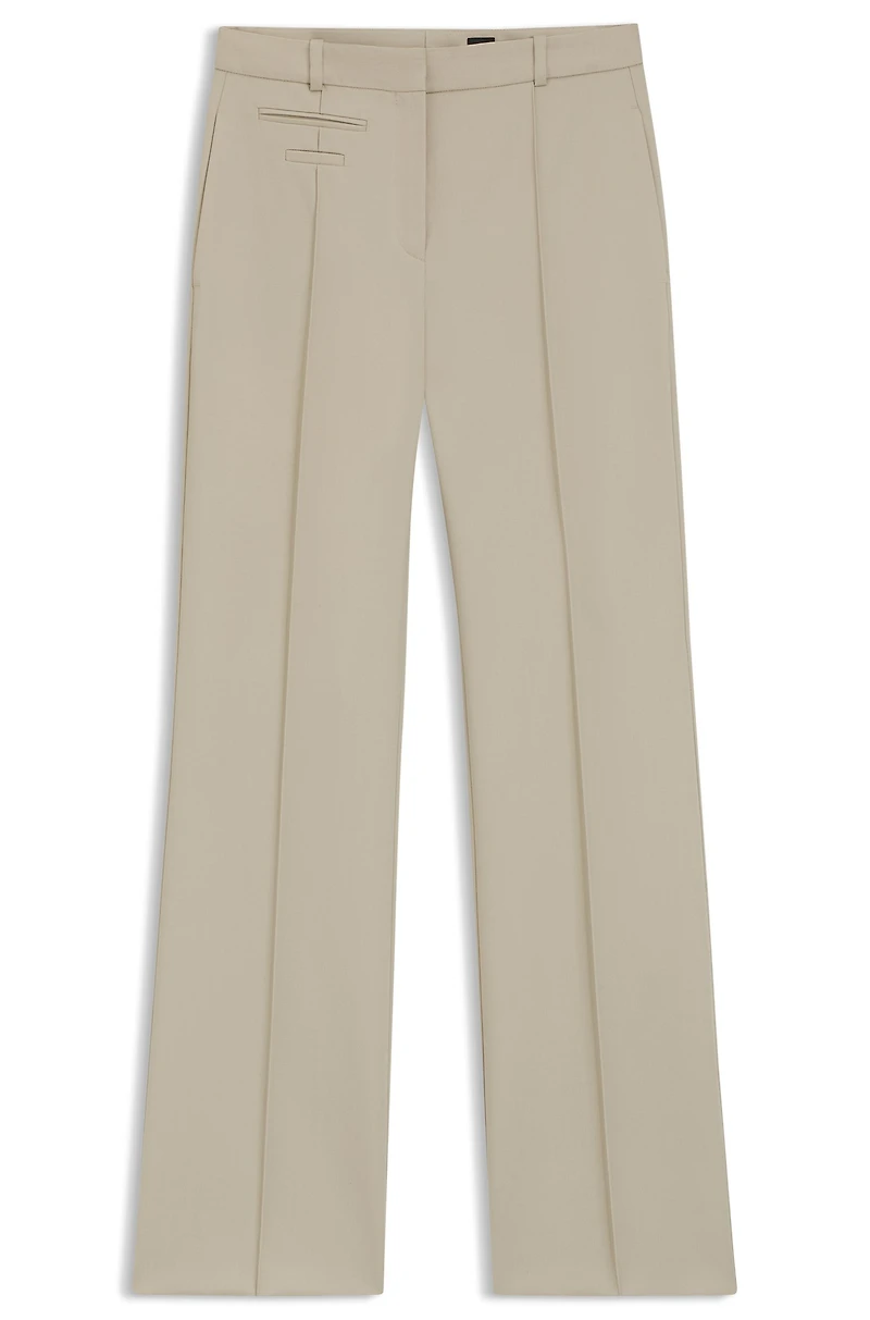 Regular-fit trousers virgin-wool twill