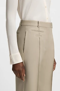 Regular-fit trousers virgin-wool twill