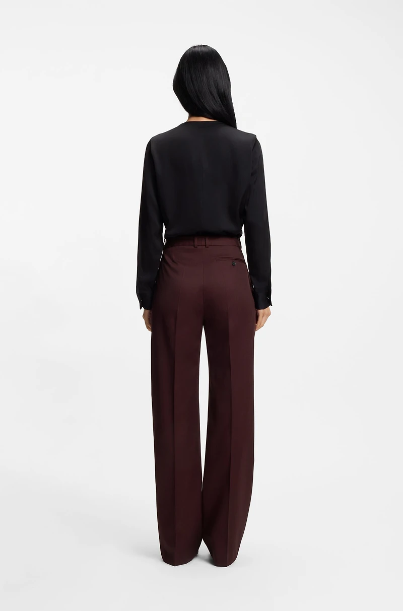 Regular-fit trousers virgin-wool twill