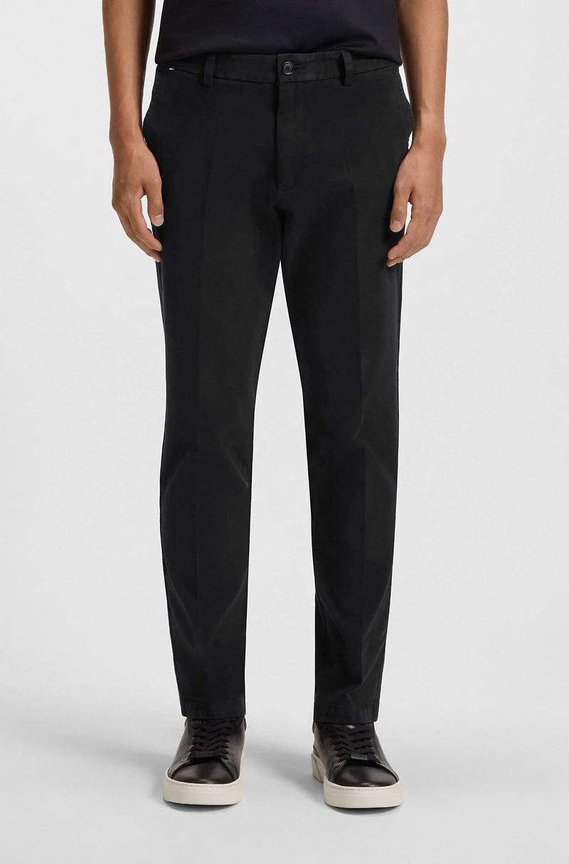 Slim-fit trousers stretch-cotton gabardine