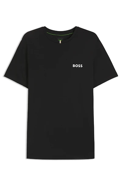 Odour-control slim-fit T-shirt stretch piqu