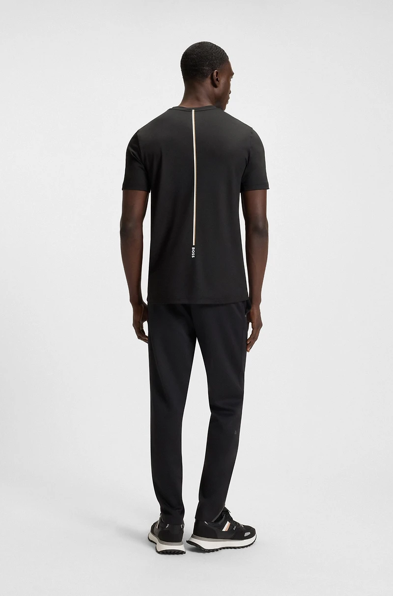 Slim-fit T-shirt stretch piqué with odor control