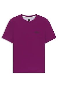 Slim-fit T-shirt stretch piqué with odor control