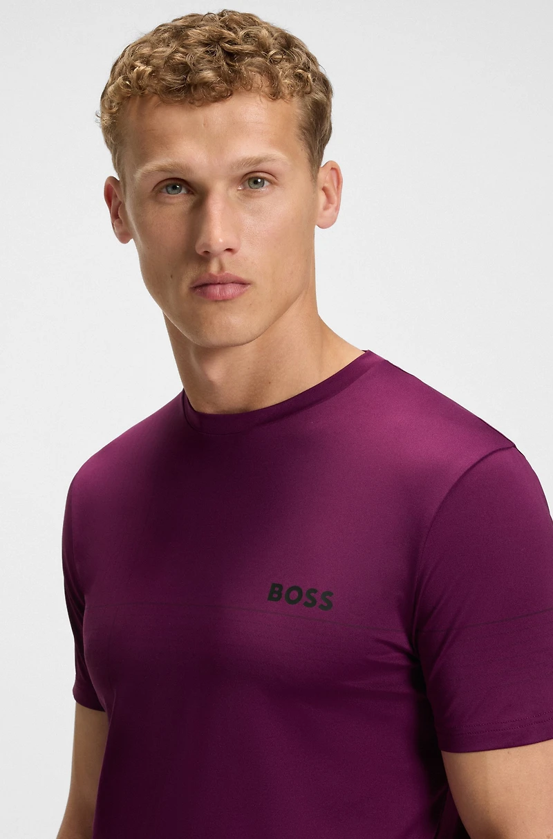 Active stretch-jersey slim-fit T-shirt with moisture management