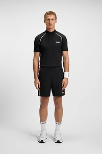 Active signature-stripe polo shirt with odour control