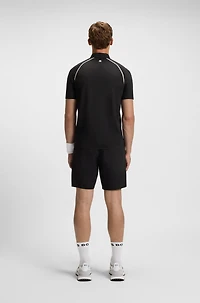 Active signature-stripe polo shirt with odour control
