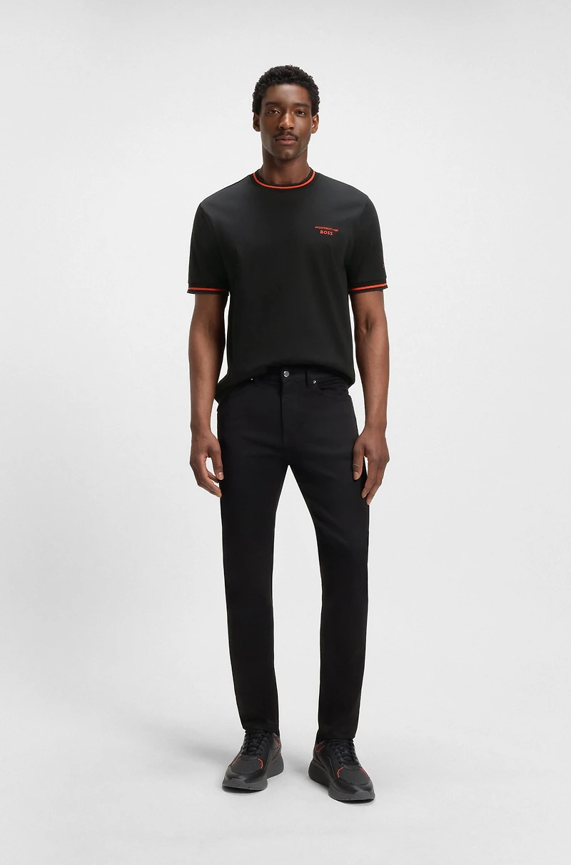 Porsche x BOSS cotton T-shirt with moisture-control finish