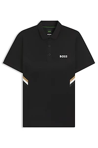 Active slim-fit polo shirt with moisture management