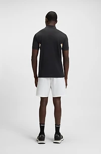 Active slim-fit polo shirt with moisture management