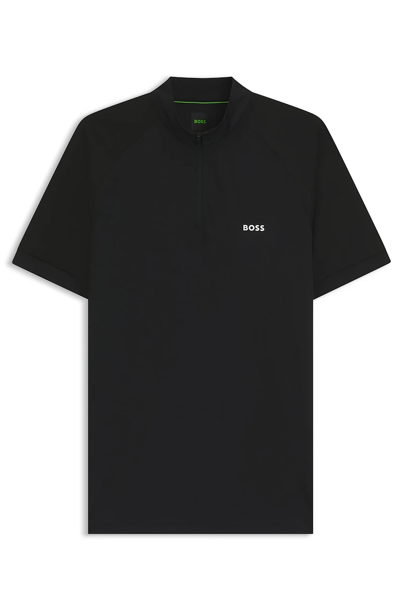 Quick-dry slim-fit polo shirt stretch ripstop