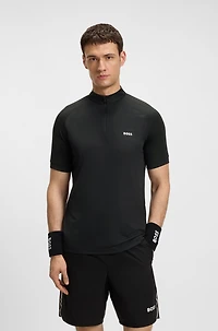 Quick-dry slim-fit polo shirt stretch ripstop