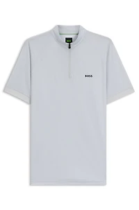 Stretch-ripstop slim-fit polo shirt with quick-dry performance