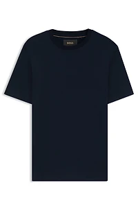 Regular-fit T-shirt mercerized cotton and silk