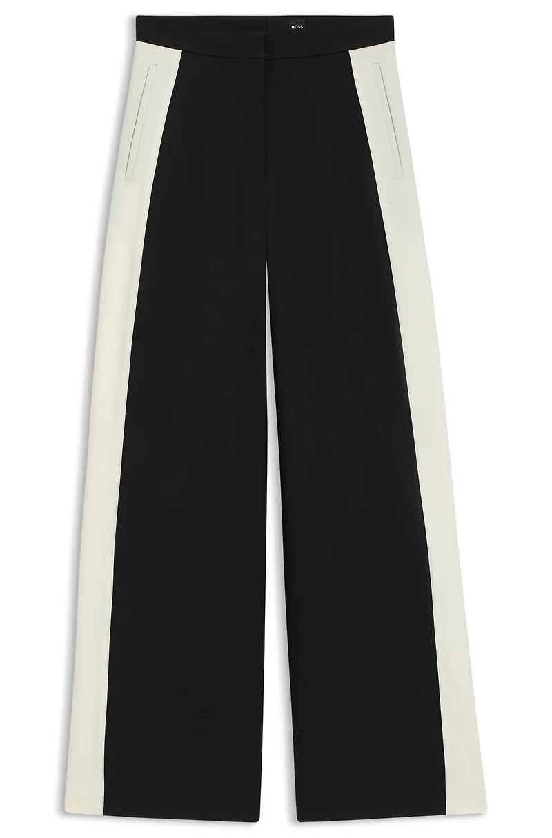 Regular-fit trousers with colour-blocking