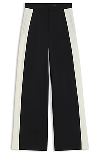Regular-fit trousers with colour-blocking