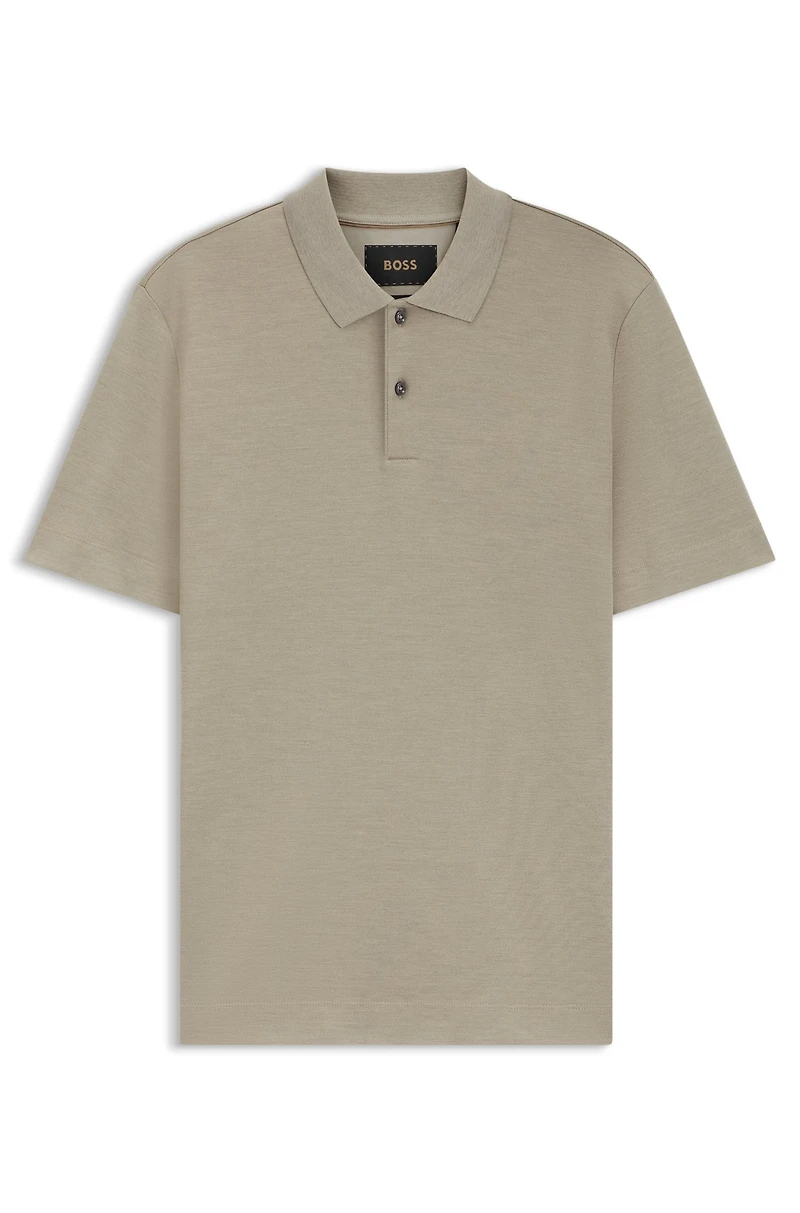 Regular-fit polo shirt mercerized cotton