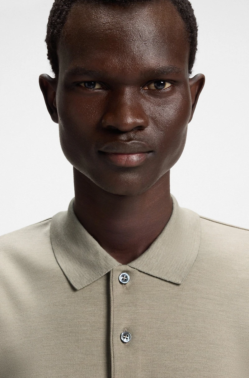 Regular-fit polo shirt mercerized cotton