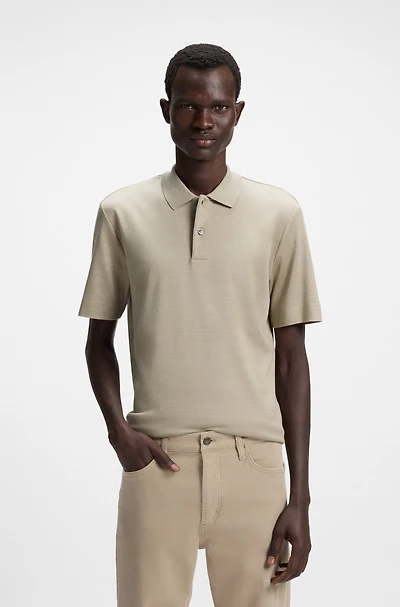 Regular-fit polo shirt mercerized cotton