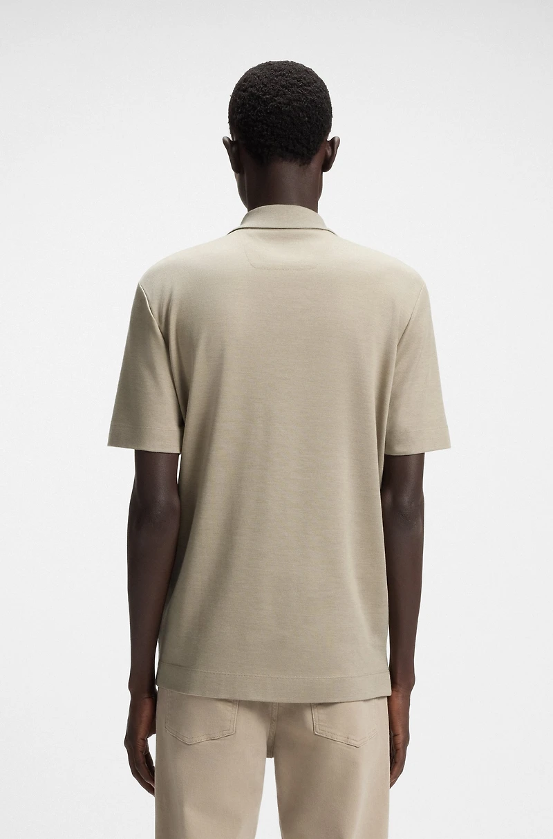 Regular-fit polo shirt mercerized cotton