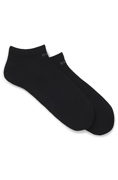 Two-pack of ankle-length socks with logo details