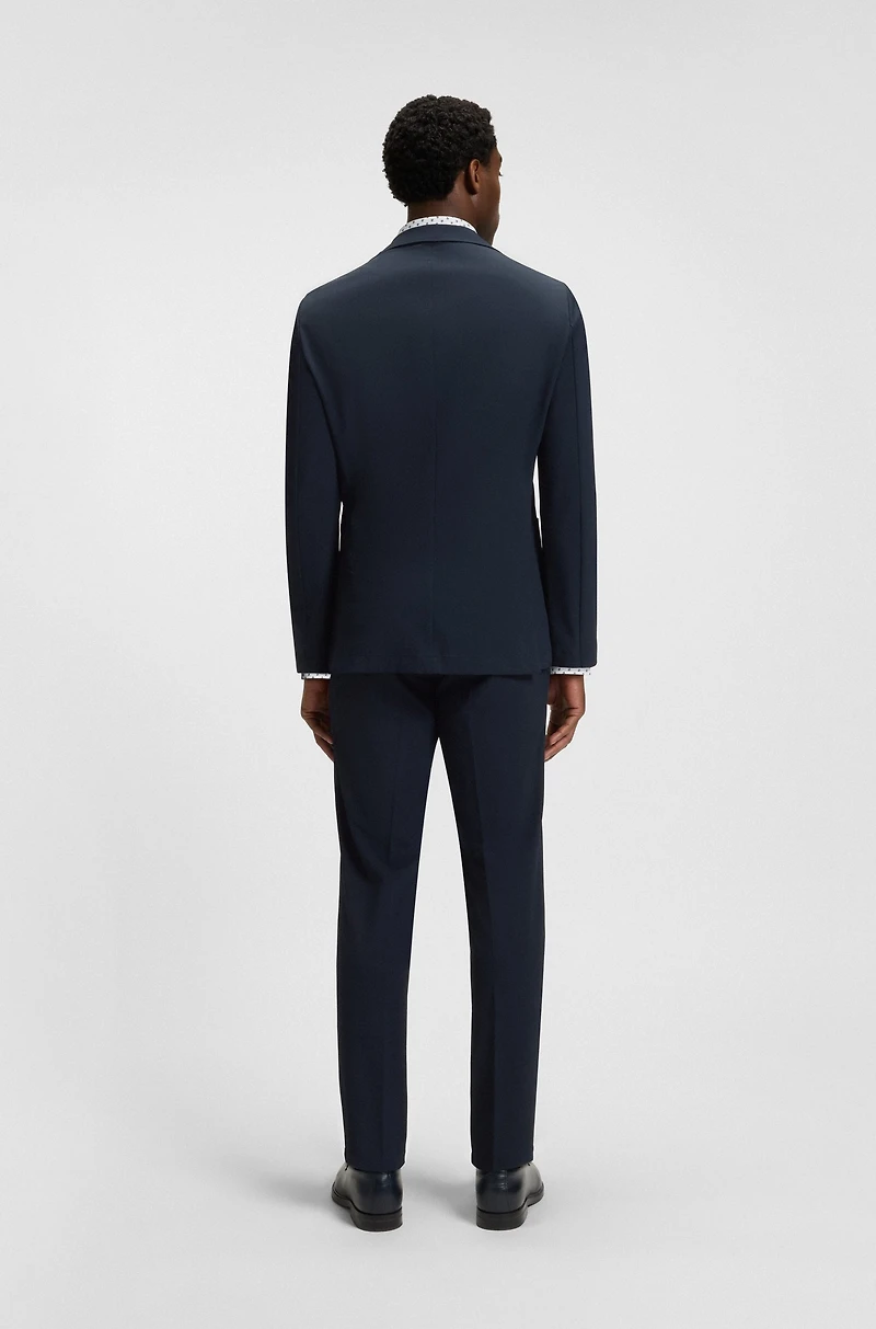 Packable slim-fit blazer water-repellent stretch fabric