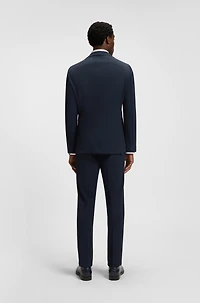 Packable slim-fit blazer water-repellent stretch fabric