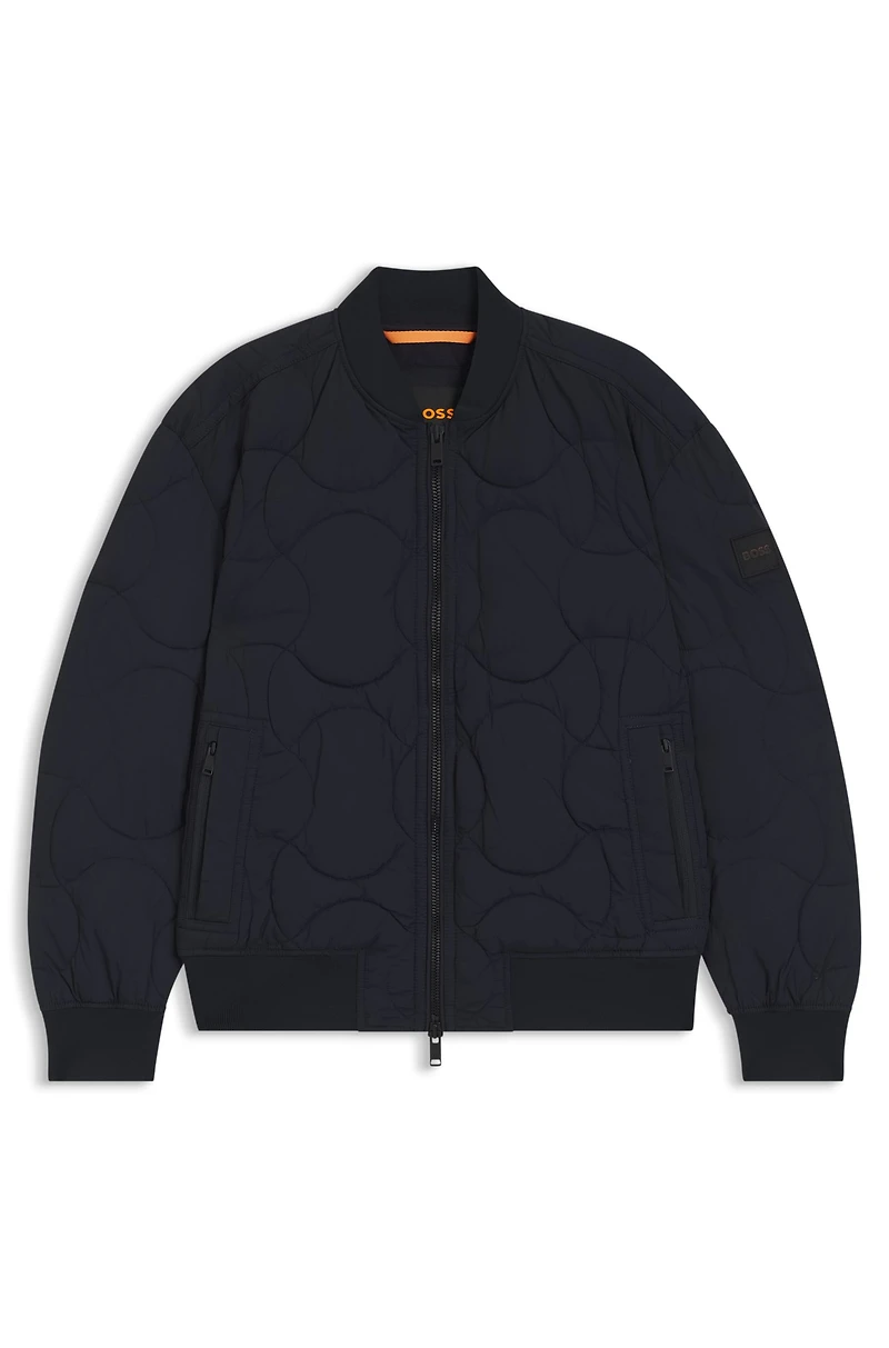 Water-repellent jacket with onion quilting