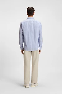 Regular-fit shirt stretch-cotton dobby