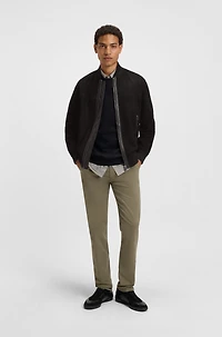 Regular-fit jacket suede