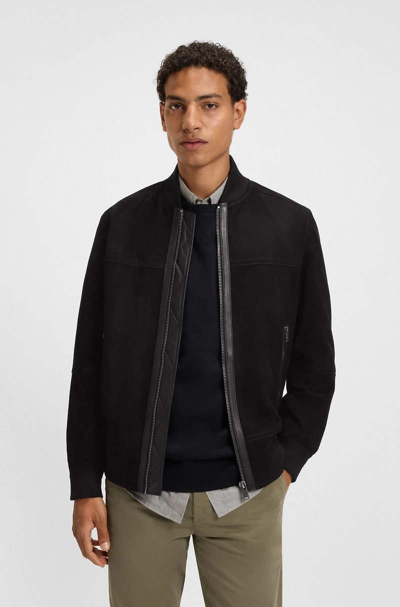Regular-fit jacket suede