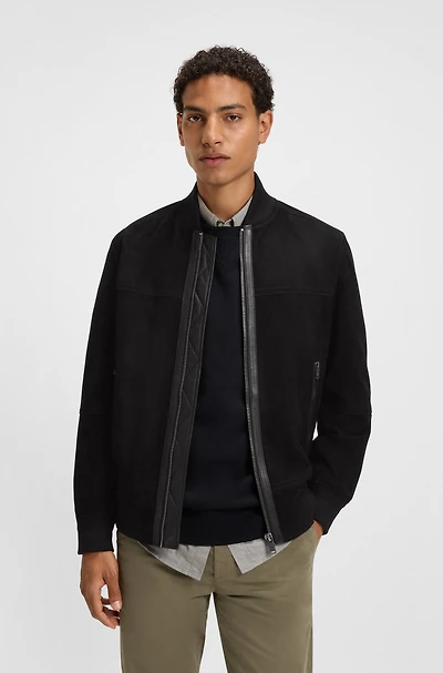 Regular-fit jacket suede