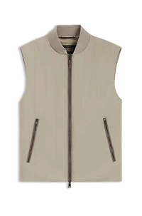 Water-repellent gilet with tonal binding