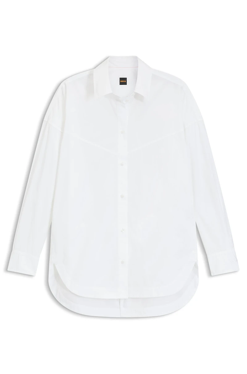 Oversize-fit blouse cotton poplin