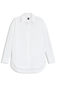 Oversize-fit blouse cotton poplin