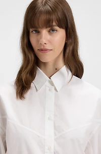Oversize-fit blouse cotton poplin