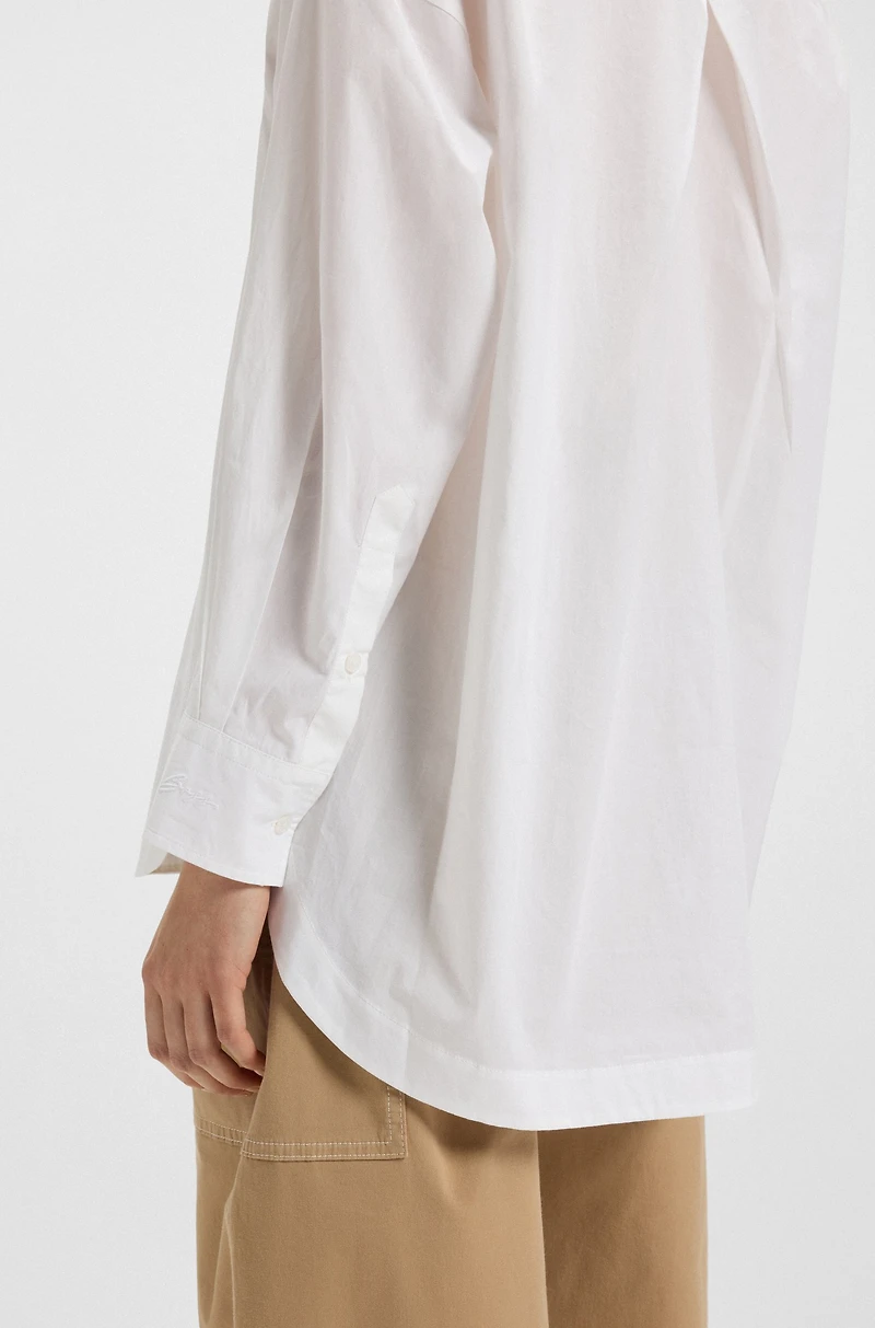 Oversize-fit blouse cotton poplin