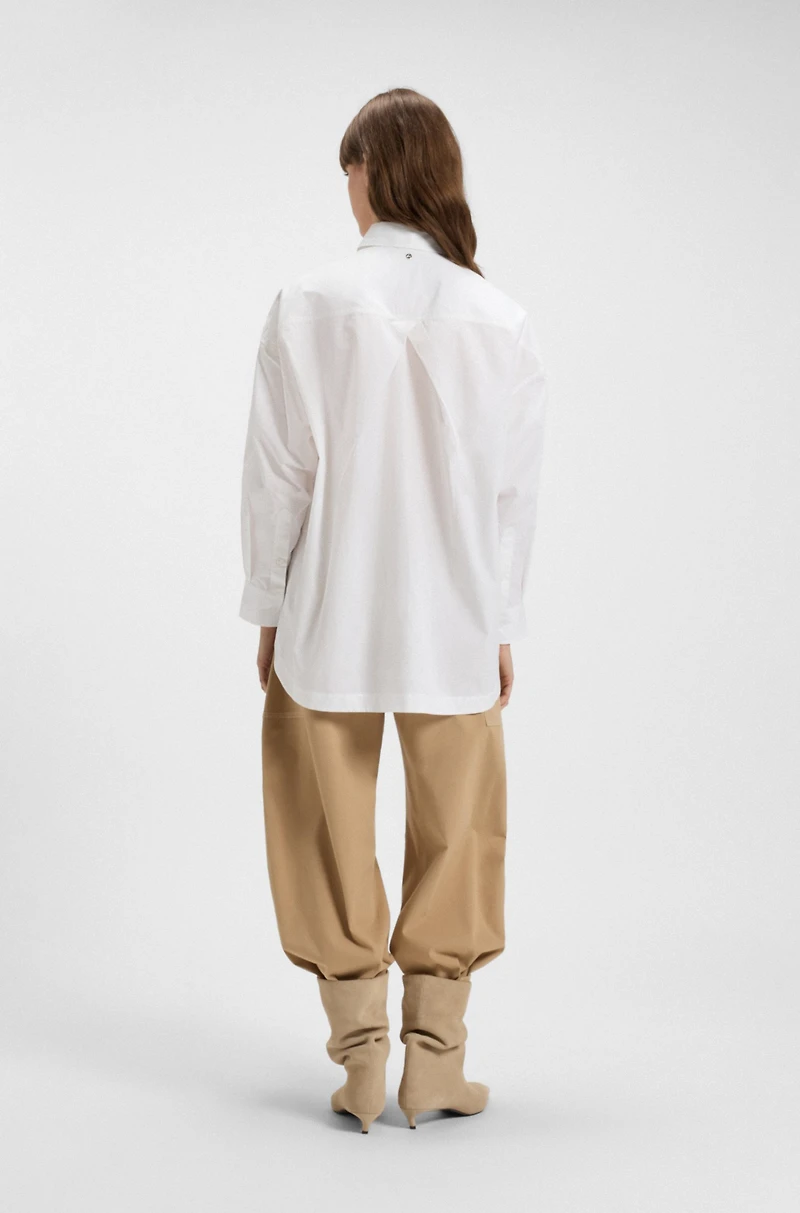 Oversize-fit blouse cotton poplin