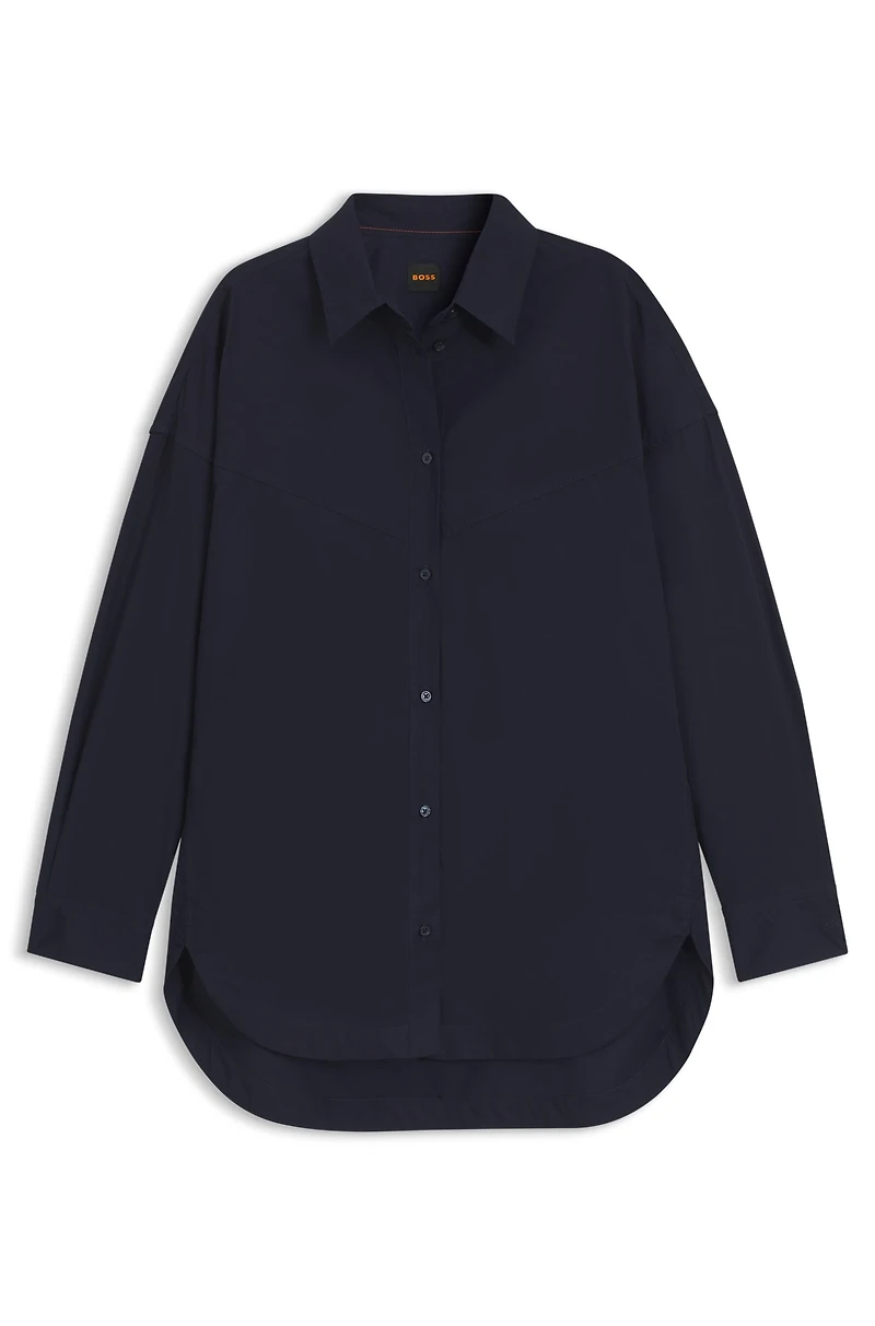 Oversize-fit blouse cotton poplin