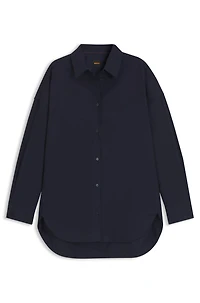 Oversize-fit blouse cotton poplin
