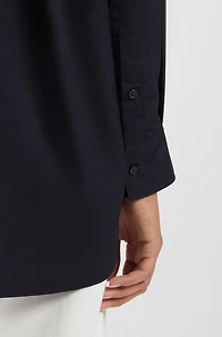 Oversize-fit blouse cotton poplin