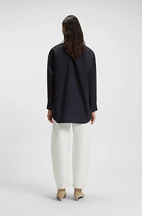Oversize-fit blouse cotton poplin